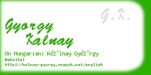 gyorgy kalnay business card